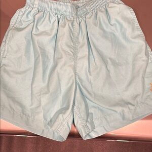 Light Blue Elastic Waist Shorts